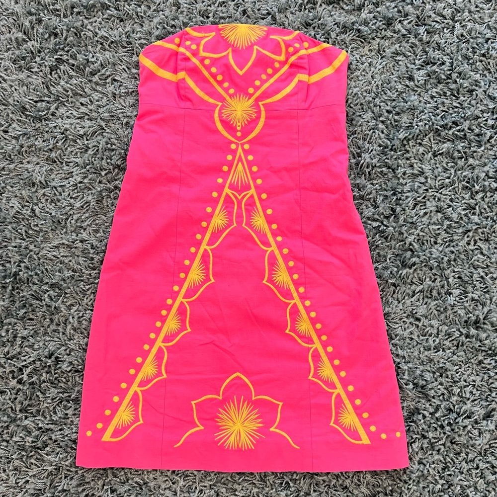 Lilly Pulitzer cute pink strapless dress. Size 00